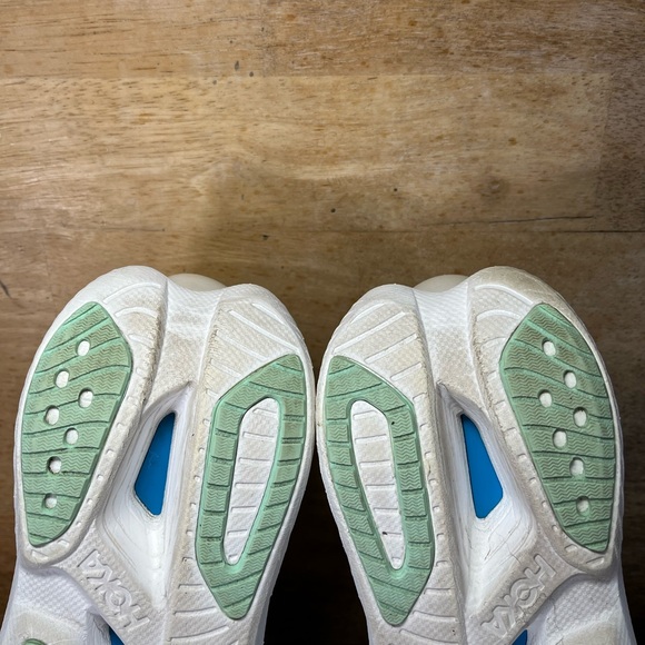 Hoka One One Mach X 2 Womens Size 7 Running Shoes Sneakers Snow Melt Blue Spark - Picture 9 of 12